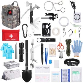 125Pcs Survival / Tactical First Aid Kit Supplies for Outdoor Adventure Camping, Hiking, Hunting