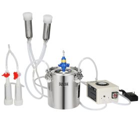 VEVOR Goat Milking Machine, 6 L 304 Stainless Steel Bucket, Electric Automatic Pulsation Vacuum Milker, Portable Milker with Food-grade Silicone Cups