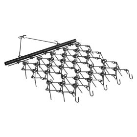VEVOR Drag Harrow, 4'x4' Heavy-Duty Chain Harrow with 69 Teeth, ATV UTV Tractor Attachments Field Drag Mat for Sod Prepping, Seeding Lawns, Landscape