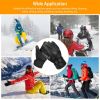 Unisex Electric Heated Gloves USB Plug Touchscreen Thermal Leather Windproof Winter Hand Warmer