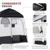 Outsunny Shower Tent, Pop Up Privacy Shelter for Camping, Dressing Changing Room, Portable Instant Outdoor Shower Tent Enclosure w/ 2 Rooms, Shower Ba