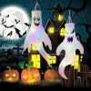 Halloween Decorations Outdoor Decor Hanging Lighted Glowing Ghost Witch Hat Halloween Decorations Indoor Outside Ornaments Clearance Halloween Party L