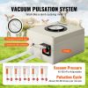 VEVOR Goat Milking Machine, 6 L 304 Stainless Steel Bucket, Electric Automatic Pulsation Vacuum Milker, Portable Milker with Food-grade Silicone Cups