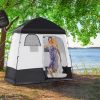 Outsunny Shower Tent, Pop Up Privacy Shelter for Camping, Dressing Changing Room, Portable Instant Outdoor Shower Tent Enclosure w/ 2 Rooms, Shower Ba