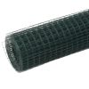 Chicken Wire Fence Steel with PVC Coating 32.8'x4.9' Green
