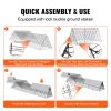 VEVOR Chicken Tunnels, 287 x 78.7 x 24.2 inch(LxWxH) Chicken Tunnels for Yard, Portable Chicken Tunnels for Outside with Corner Frames, 2 Sets, Suitab