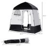 Outsunny Shower Tent, Pop Up Privacy Shelter for Camping, Dressing Changing Room, Portable Instant Outdoor Shower Tent Enclosure w/ 2 Rooms, Shower Ba