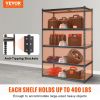 VEVOR Storage Shelving Unit, 5-Tier Adjustable, 2000 lbs Capacity, Heavy Duty Garage Shelves Metal Organizer Utility Rack, Black, 48" L x 24" W x 72"