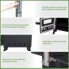 77.5*41*49cm black iron panel camping stove with chimney N001