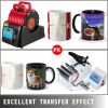 VEVOR Mug Press 600W Mug Heat Press 4 In 1 Heat Press Bottle Red Mug Cup Heat Press Machine Mug Sublimation Heat Press for Transferring Pictures on 11
