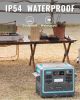 Solar Generator Portable Power Station;  2048Wh LiFePO4 Battery Backup;  1.8H Fast Charging;  2400W AC Outlets(4800W Peak);  25A RV Output