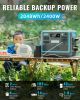 Solar Generator Portable Power Station;  2048Wh LiFePO4 Battery Backup;  1.8H Fast Charging;  2400W AC Outlets(4800W Peak);  25A RV Output