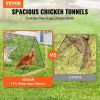 VEVOR Chicken Tunnels, 287 x 78.7 x 24.2 inch(LxWxH) Chicken Tunnels for Yard, Portable Chicken Tunnels for Outside with Corner Frames, 2 Sets, Suitab