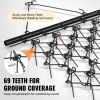 VEVOR Drag Harrow, 4'x4' Heavy-Duty Chain Harrow with 69 Teeth, ATV UTV Tractor Attachments Field Drag Mat for Sod Prepping, Seeding Lawns, Landscape