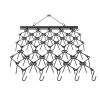 VEVOR Drag Harrow, 4'x4' Heavy-Duty Chain Harrow with 69 Teeth, ATV UTV Tractor Attachments Field Drag Mat for Sod Prepping, Seeding Lawns, Landscape