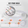 VEVOR Goat Milking Machine, 12 L 304 Stainless Steel Bucket, Electric Automatic Pulsation Vacuum Milker, Portable Milker with Food-grade Silicone Cups