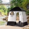 Outsunny Shower Tent, Pop Up Privacy Shelter for Camping, Dressing Changing Room, Portable Instant Outdoor Shower Tent Enclosure w/ 2 Rooms, Shower Ba