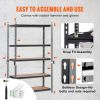VEVOR Storage Shelving Unit, 5-Tier Adjustable, 2000 lbs Capacity, Heavy Duty Garage Shelves Metal Organizer Utility Rack, Black, 48" L x 24" W x 72"