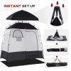 Outsunny Shower Tent, Pop Up Privacy Shelter for Camping, Dressing Changing Room, Portable Instant Outdoor Shower Tent Enclosure w/ 2 Rooms, Shower Ba