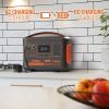 Portable Power Station 110V/600W 568Wh Lithium Battery Pure Sine Wave AC Outlet DC USB Solar Generator Supply for Emergency Outdoor Power