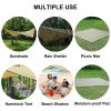 Camping Tarp Waterproof, Hammock Rain Fly Lightweight, Backpack Tarp Portable, Multifunctional Tent Tarp for Camping, Emergency Shelter Tarp, UV Prote