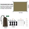 Camping Tarp Waterproof, Hammock Rain Fly Lightweight, Backpack Tarp Portable, Multifunctional Tent Tarp for Camping, Emergency Shelter Tarp, UV Prote