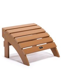 TALE Adirondack Ottoman Footstool All-Weather And Fade-Resistant (Color: Brown)