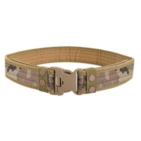 Military Tactical Men's Outdoor Canvas Belt 2 Inch Wide w/Plastic Buckle (Color: Color No.3, Size: 5X130Cm)