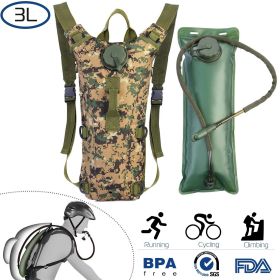 Tactical Hydration BackPack - 3L Water Bladder (Adjustable) (Color: Jungle, Size: 3L)
