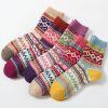 5 Pairs Thick Winter Warm Woolen Socks - Women's