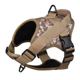 Large dog training tactical harness w/ chest strap & Explosion-proof impulse traction (Specification (L * W): S, colour: Red)