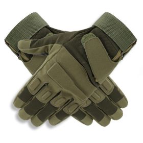 Tactical Military Combat Gloves w/ Hard Knuckle for Men (Color: Green, Size: medium)