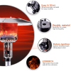 Outdoor Patio Propane Heater with Portable Wheels 47,000 BTU