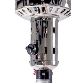 Outdoor Patio Propane Heater with Portable Wheels 47,000 BTU (Color: as Pic)
