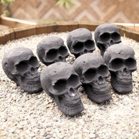 Ceramic Skulls for Fire Pit, Outdoor Fire Tables,  Reusable (Style: 7pcs 3inch)