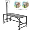 VEVOR Goat & Sheep Stand, 51x23 inch Livestock Stand, Metal Livestock Milking and Shearing Stand 21" to 33" Adjustable Height, with Headpiece and Nose