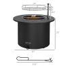 Outsunny 2-in-1 Smokeless Fire Pit, BBQ Grill, 25"  with Cooking Grate, Ash Tray & Poker