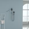 4.7in. Wall Mount Dual Round Multi Function ABS Rainfall Shower Head With 8-mode Handheld Spray Set