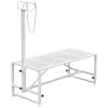 VEVOR Livestock Stand 51x23 inches, Trimming Stand with Straight Head Piece, Goat Trimming Stand Metal Frame Sheep Shearing Stand Livestock Trimming S