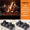 Hollow Ceramic Fire Balls, Set of 10