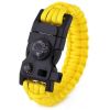 Outdoor Paracord Survival Parachute Cord Bracelet w/Compass
