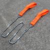 Razor Sharp Pocket Chainsaw Self Cleaning 25.5" Portable Hand Saw with Black Holster