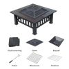 Durable Outdoor Wood Burning Fire Pit Table with Accessories