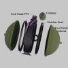Collapsible Military Foldable Silicone Water Canteen with Compass