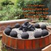 Hollow Ceramic Fire Balls, Set of 10