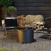 Outsunny 2-in-1 Smokeless Fire Pit, BBQ Grill, 25"  with Cooking Grate, Ash Tray & Poker