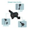 4.7in. Wall Mount Dual Round Multi Function ABS Rainfall Shower Head With 8-mode Handheld Spray Set
