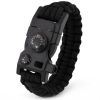 Outdoor Paracord Survival Parachute Cord Bracelet w/Compass
