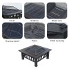 Durable Outdoor Wood Burning Fire Pit Table with Accessories