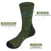 Mens Moisture Wicking Mid Calf Thermal Work Socks( 5 Pairs/Pack)
